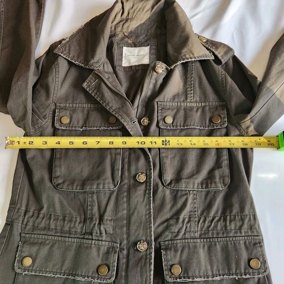 Lucky Brand Jacket Women S Green Military Field Chore Utility Coat Zip/button - Picture 6 of 8
